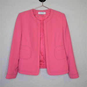 Tahari Open Front Pink Blazer 10P